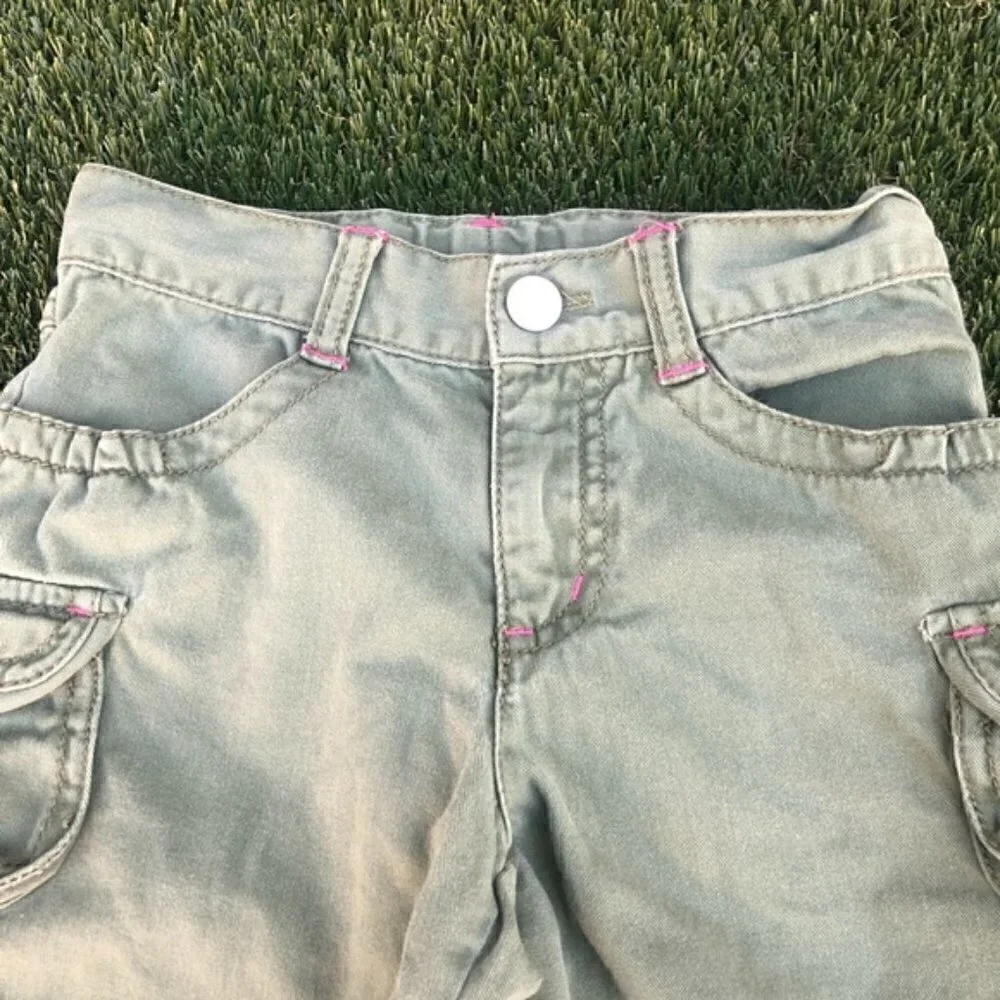 Gymboree Green Roll Leg Cargo Pants Girls Size 5